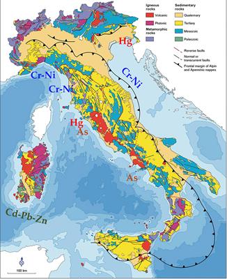 Coastal Marine Geochemical Provinces and Background Values in Sediments: A Methodological Approach